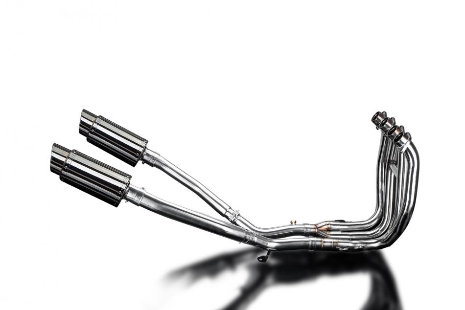 SUZUKI GSX1300R HAYABUSA 08-20 4-2 EXHAUST SYSTEM 200mm STAINLESS ROUND SILENCER