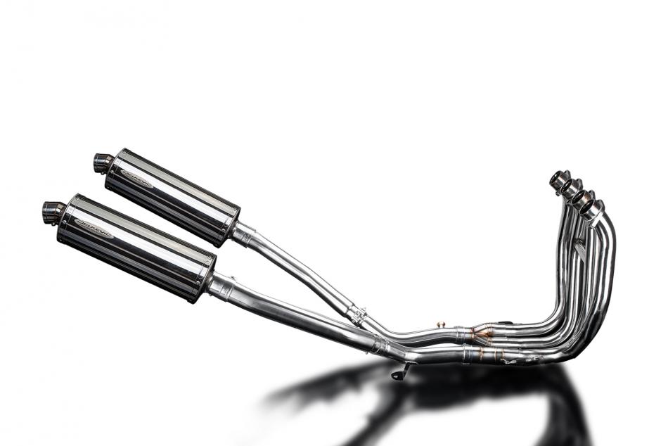 SUZUKI GSX1300R HAYABUSA 08-20 4-2 EXHAUST SYSTEM 350mm STAINLESS OVAL BSAU