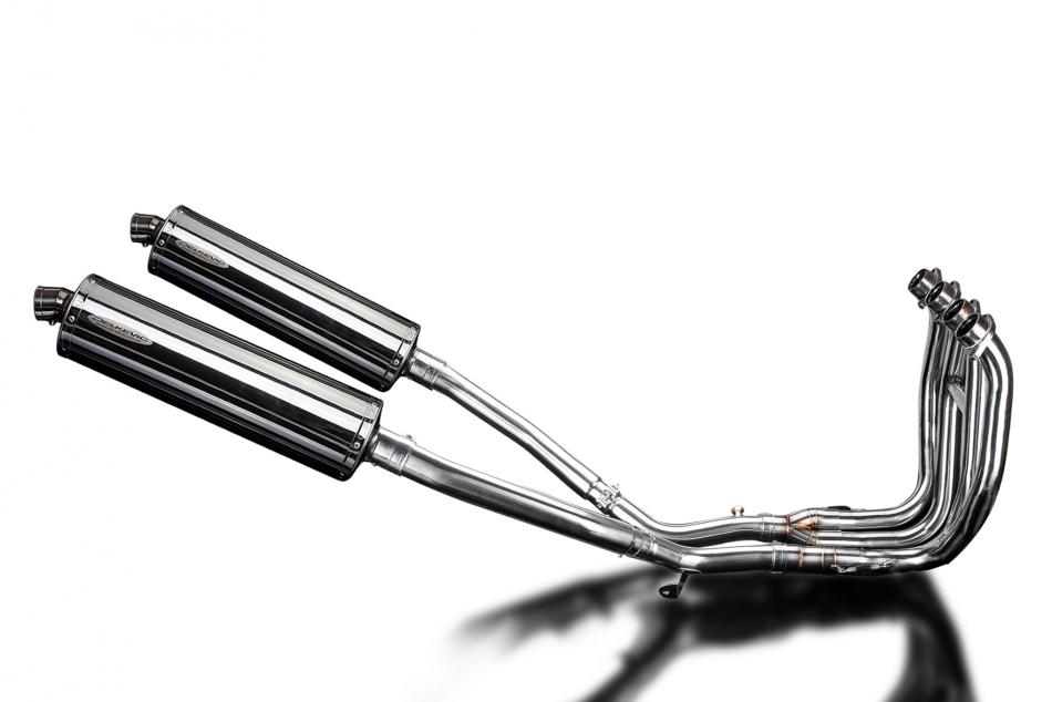 SUZUKI GSX1300R HAYABUSA 08-20 4-2 EXHAUST SYSTEM 450mm STAINLESS OVAL BSAU