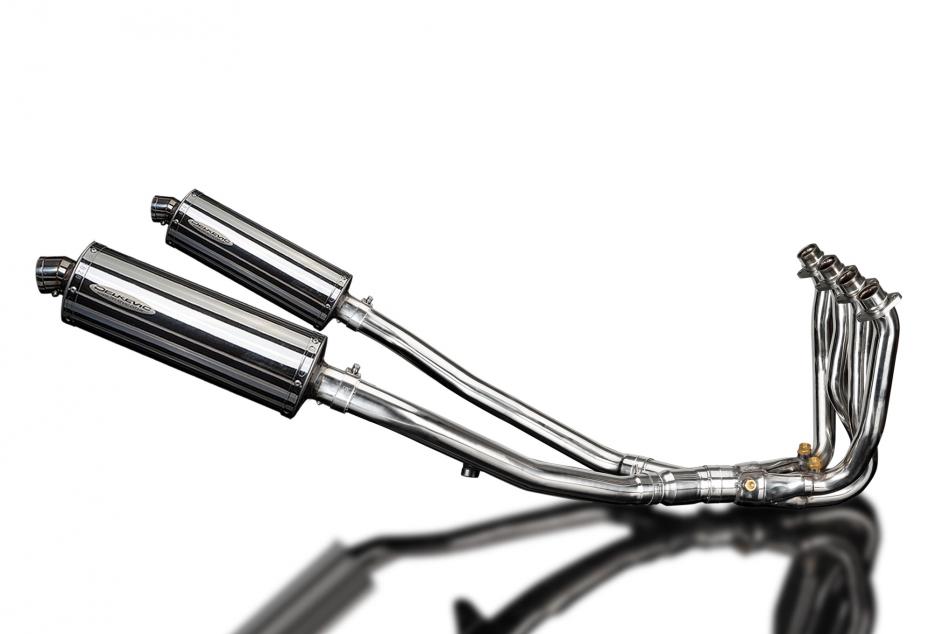 KAWASAKI ZZR1400 06-07 DECAT 4-2 EXHAUST 350mm STAINLESS OVAL BSAU SILENCERS