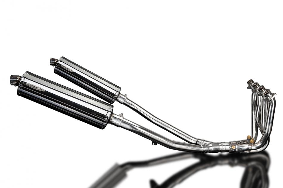 KAWASAKI ZZR1400 06-07 DECAT 4-2 EXHAUST 450mm STAINLESS OVAL BSAU SILENCERS