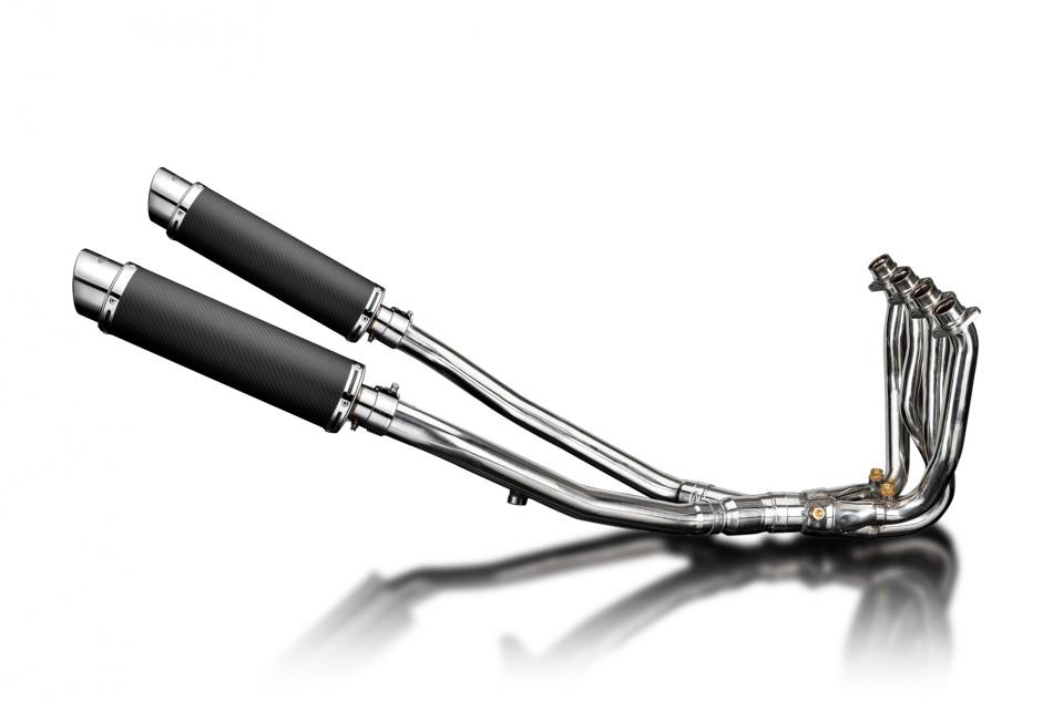 KAWASAKI ZZR1400 06-07 4-2 EXHAUST SYSTEM 350mm CARBON ROUND SILENCER BSAU SILEN