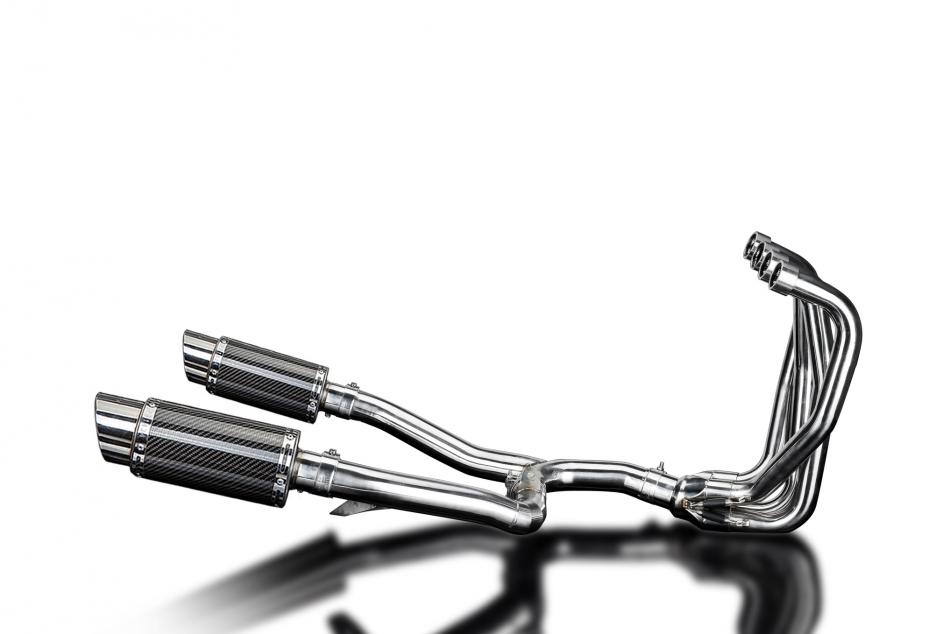 KAWASAKI ZZR1100 GPZ1100S 4-2 EXHAUST SYSTEM 200mm CARBON ROUND SILENCERS