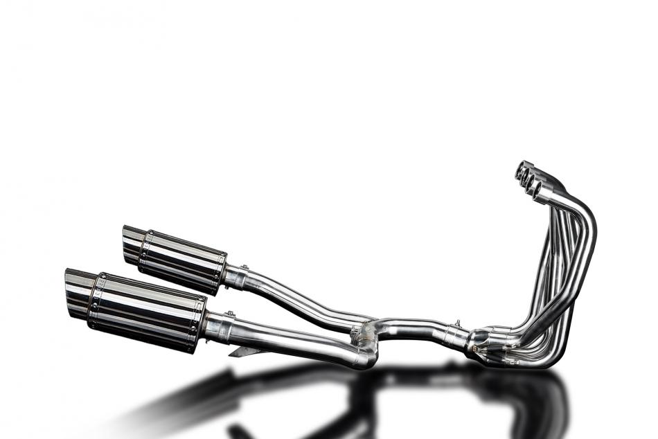 KAWASAKI ZZR1100 GPZ1100S 4-2 EXHAUST SYSTEM 200mm STAINLESS ROUND SILENCERS