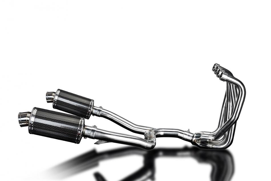 KAWASAKI ZZR1100 GPZ1100S 4-2 EXHAUST SYSTEM 225mm CARBON OVAL SILENCERS
