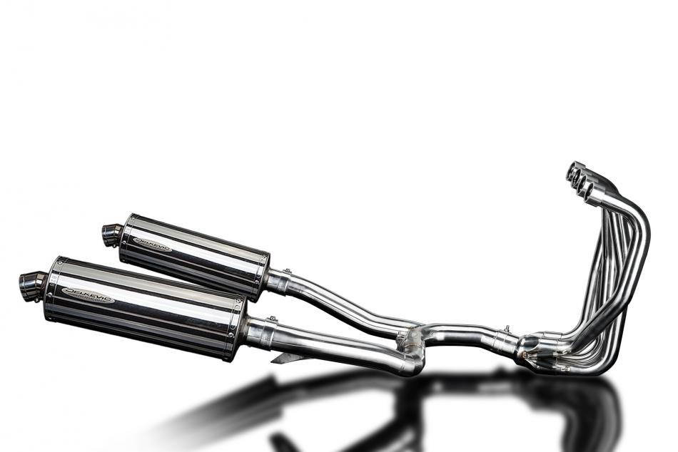 KAWASAKI ZZR1100 GPZ1100S 4-2 EXHAUST SYSTEM 350mm STAINLESS OVAL BSAU SILENCER