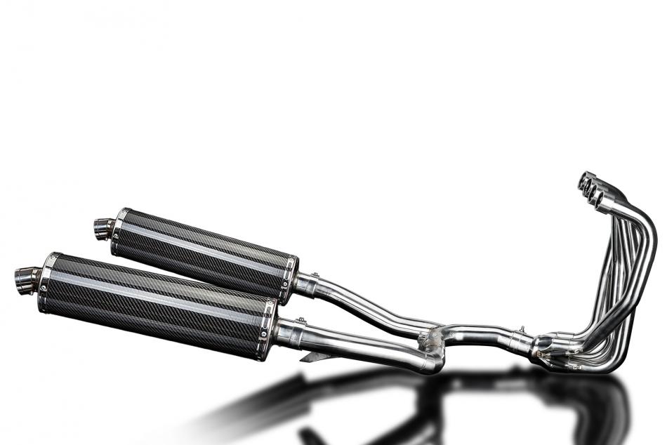 KAWASAKI ZZR1100 GPZ1100S 4-2 EXHAUST SYSTEM 450mm CARBON OVAL BSAU SILENCERS