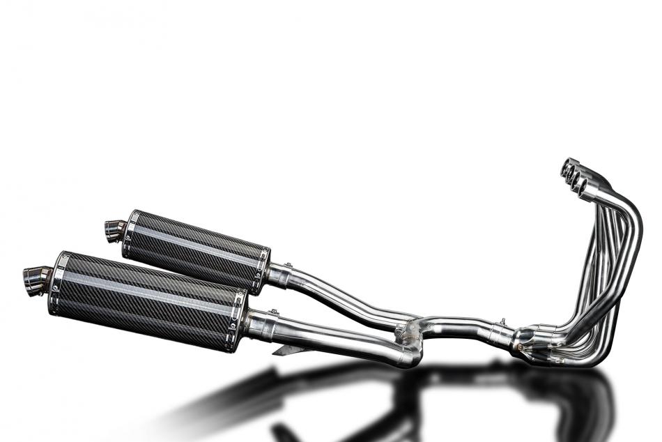 KAWASAKI ZZR1100 GPZ1100S 4-2 EXHAUST SYSTEM 350mm CARBON OVAL BSAU SILENCERS