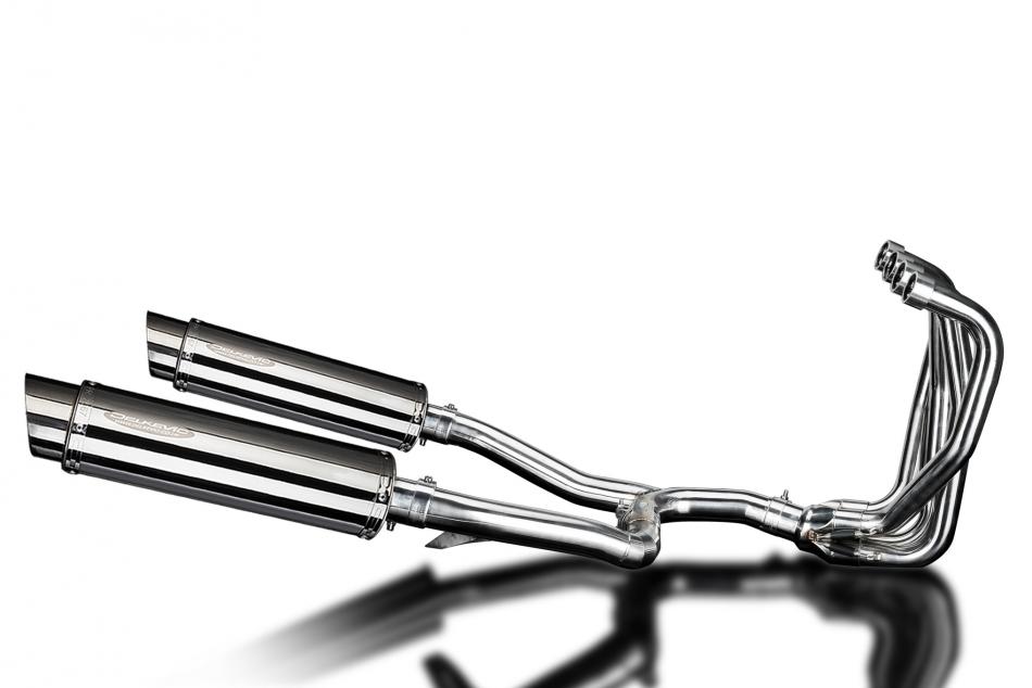 KAWASAKI ZZR1100 GPZ1100S 4-2 EXHAUST SYSTEM 350mm STAINLESS ROUND BSAU SILENCER