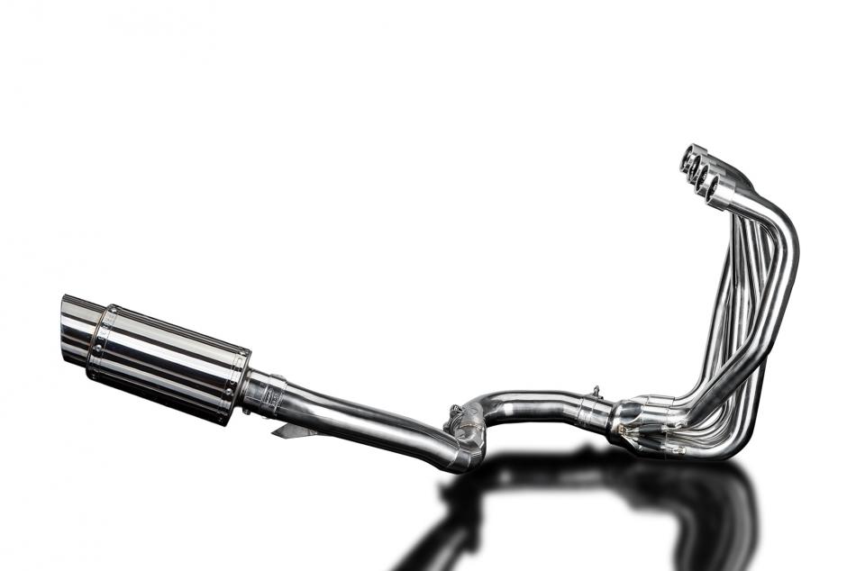 KAWASAKI ZZR1100 GPZ1100S 4-1 EXHAUST SYSTEM 200mm STAINLESS ROUND SILENCERS