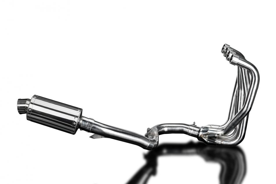 KAWASAKI ZZR1100 1990-2001 4-1 EXHAUST SYSTEM 225mm STAINLESS OVAL SILENCERS