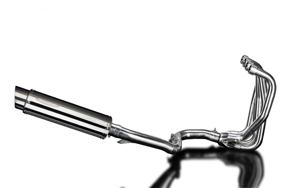 KAWASAKI ZZR1100 1990-01 4-1 EXHAUST SYSTEM 350mm STAINLESS ROUND BSAU SILENCERS