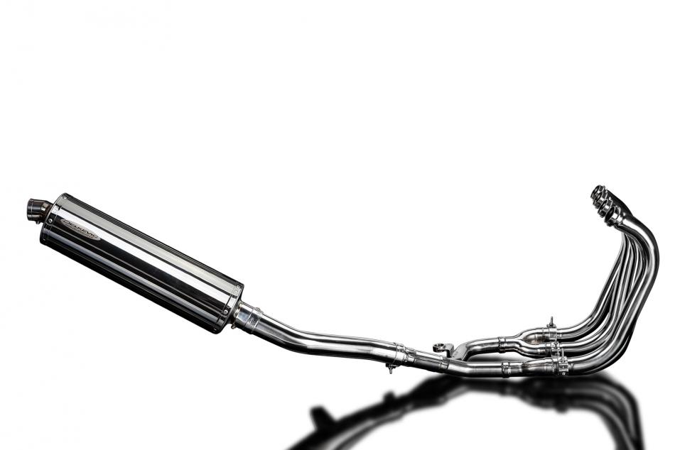 Suzuki GSX1400 2006-2007 4-1 Full Exhaust 450mm Oval Stainless Silencer Can