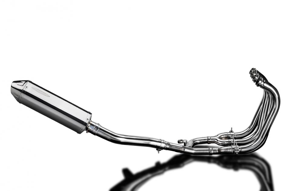 Suzuki GSX1400 2006-2007 4-1 Full Exhaust 320mm Tri-Oval Stainless Silencer Can