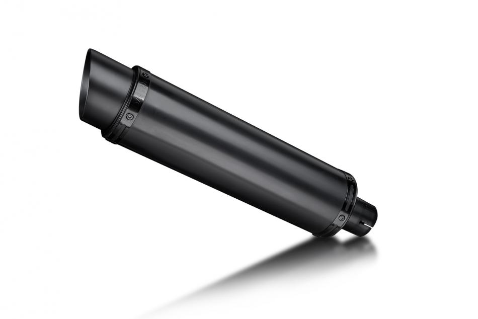 DELKEVIC CERAMIC ROUND 350mm SILENCER 304 STAINLESS STEEL INC: CLAMP & REMOVABLE BAFFLE