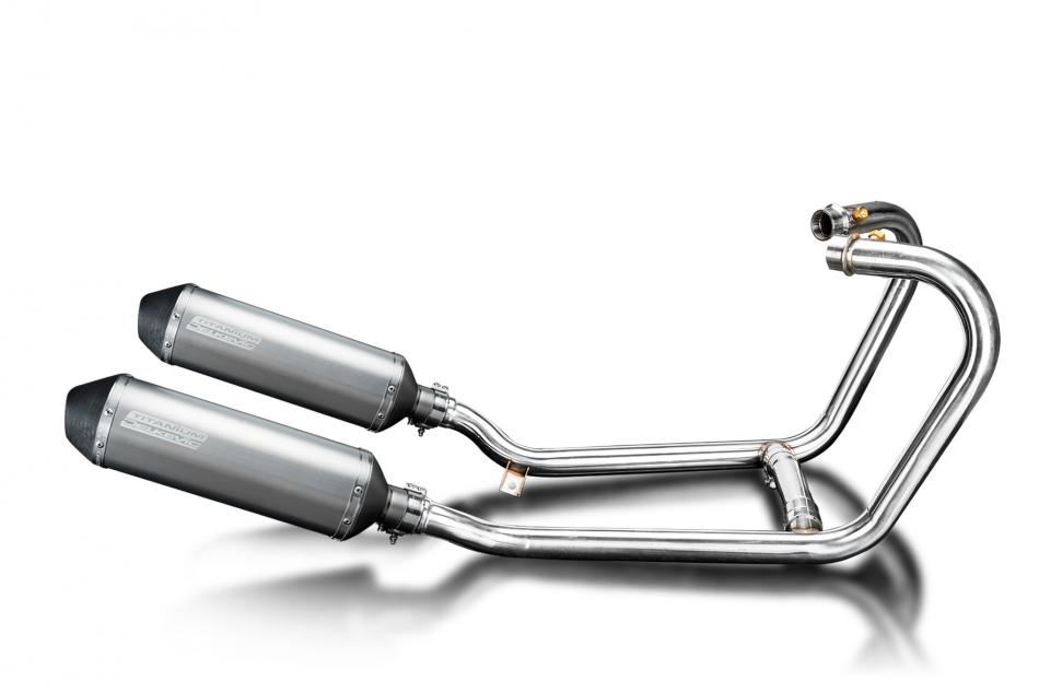 1200 THRUXTON R/RS 2016-2024 / XOVAL 343mm (13.5 inch) TITANIUM SILENCER 2 into 2 COMPLETE SYSTEM