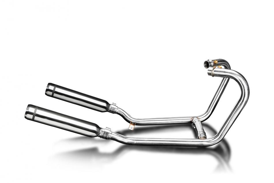 TRIUMPH THRUXTON 1200 2016-24 EXHAUST 410mm STAINLESS STEEL BULL NOSE SILENCERS