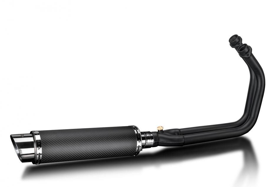 Kawasaki Vulcan S 650 15-21 Full Exhaust 2-1 Carbon Ceramic 350mm Round Silencer