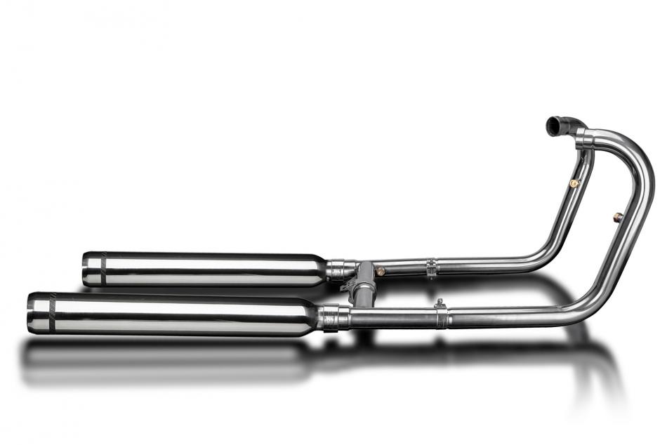 Kawasaki W650 W800 2019-24 Full Exhaust 2-2 550mm Bull Nose Silencers Stainless