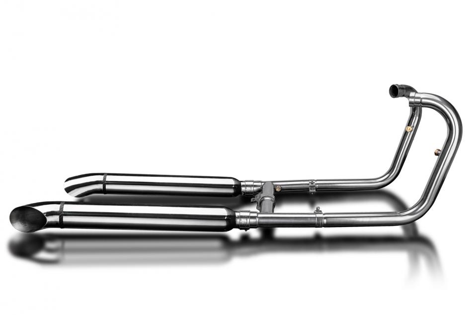 Kawasaki W650 W800 2019-24 Full Exhaust 2-2 550mm Turn Out Silencers Stainless