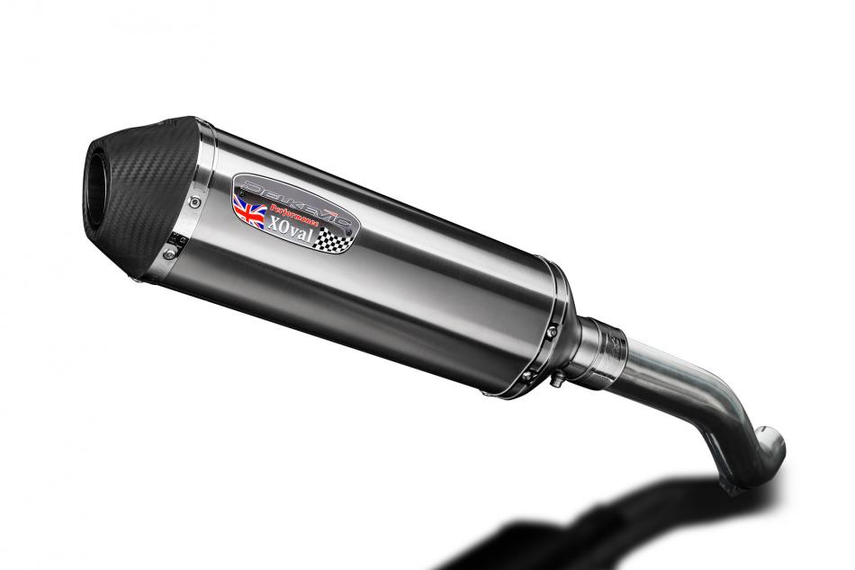 VFR800F HONDA 1998-01 HI LEVEL 343mm X-OVAL STAINLESS SILENCER EXHAUST KIT