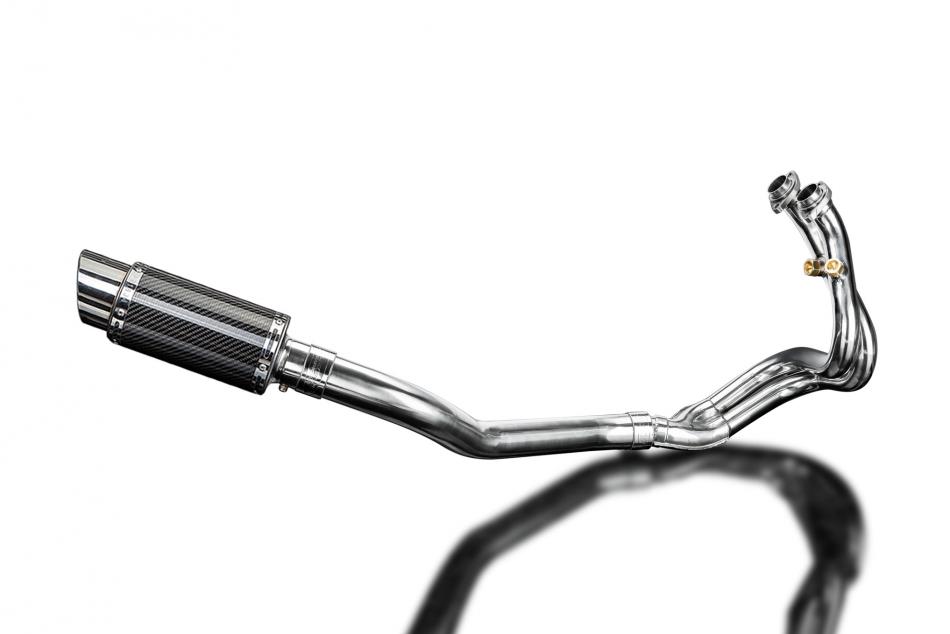 CFMOTO 650NK 2016-2023 Complete Exhaust System 200mm Round Carbon Fibre Silencer