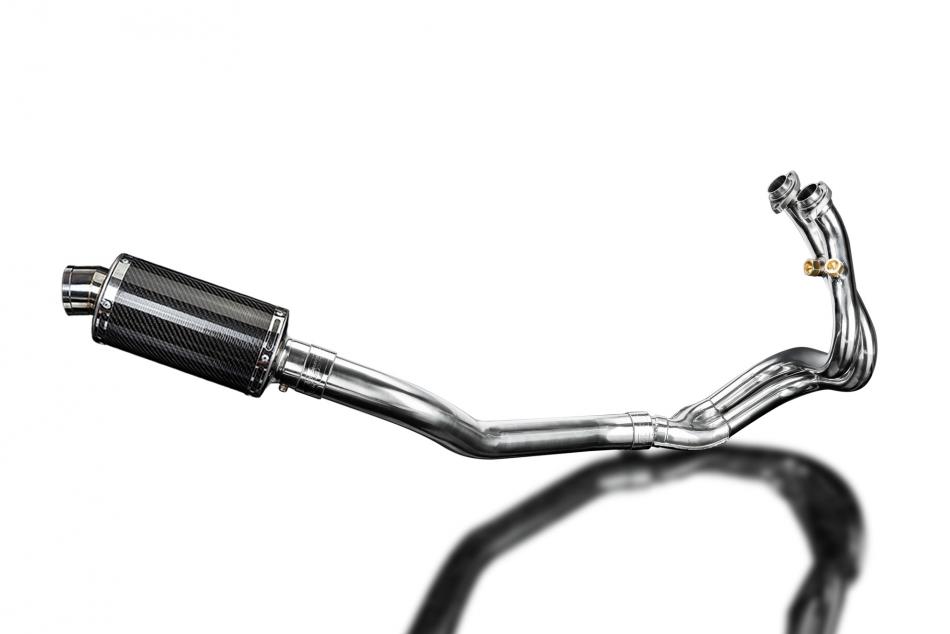 CFMOTO 650NK 2016-2023 Complete Exhaust System 225mm Oval Carbon Fibre Silencer