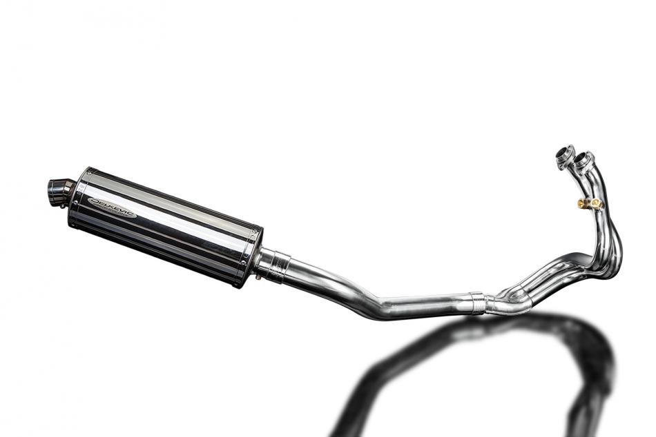 CFMOTO 650NK 2016-2023 Complete Exhaust System 350mm Oval Stainless Silencer