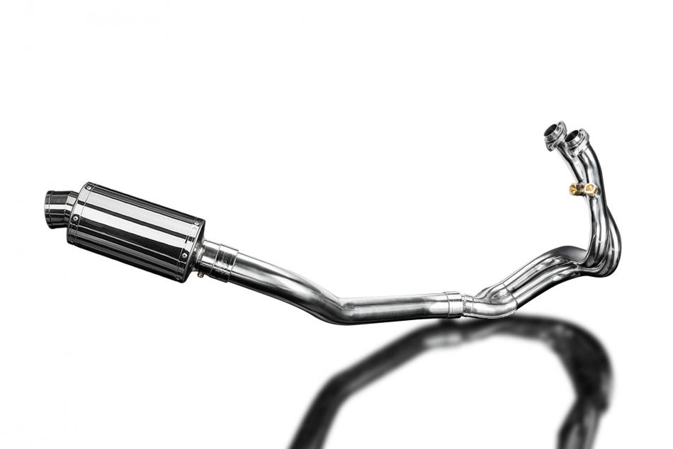 CFMOTO 650NK 2016-2023 Complete Exhaust System 225mm Oval Stainless Silencer