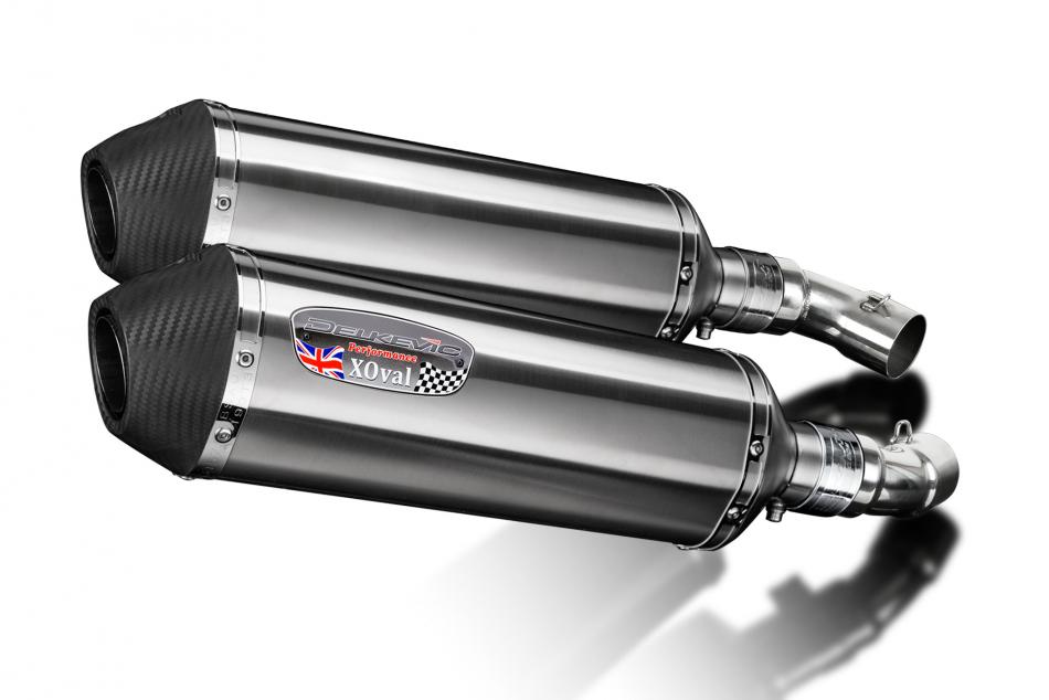 Ducati Monster 696 2008-2014 343mm X-Oval Stainless Exhaust Silencer Can Kit