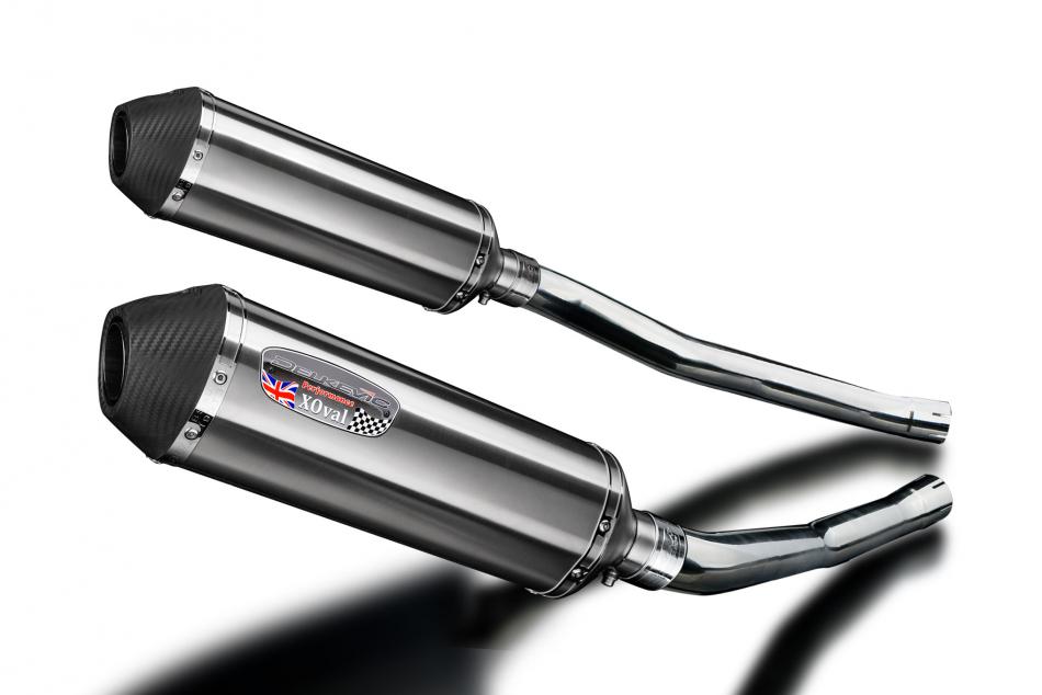 Kawasaki ZZR1400 Ninja 2006-2007 343mm X-Oval Stainless Exhaust Silencer Can Kit