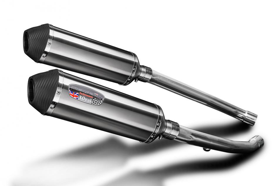 Kawasaki ZZR1400 ZX14 2012-2023 343mm X-Oval Stainless Exhaust Silencer Kit