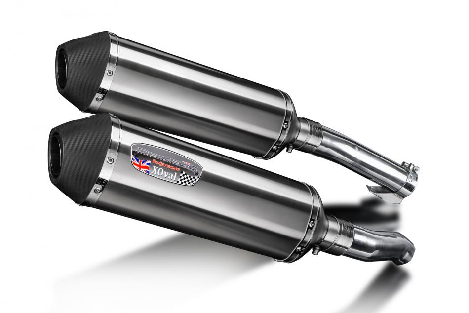 Kawasaki Z1000 2010-2020 343mm X-Oval Stainless Exhaust Silencer Can Kit