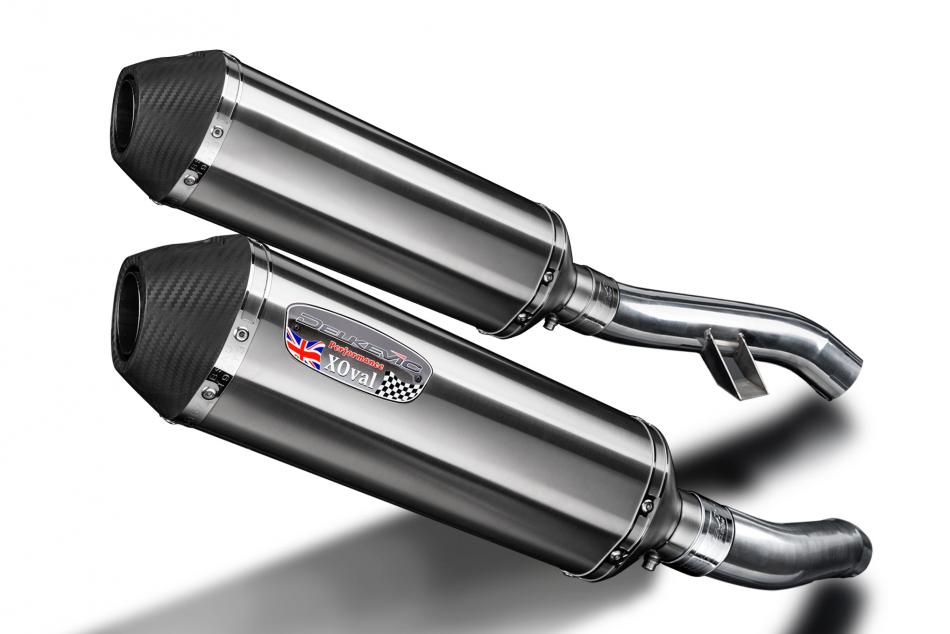 Yamaha FJR1300 2006-2023 343mm X-Oval Stainless Exhaust Silencers Cans Kit
