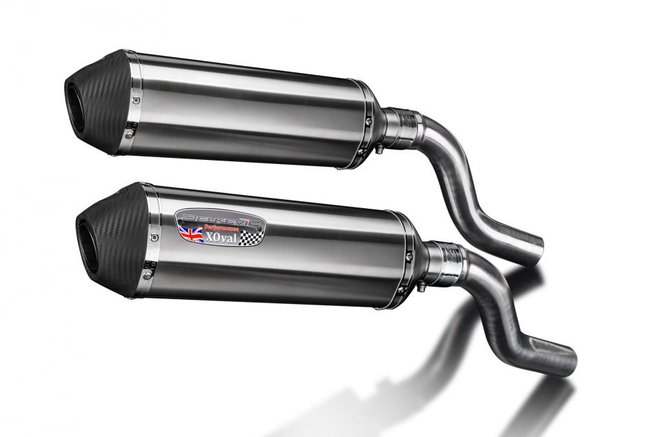Kawasaki Z1000SX Tourer 2010-19 343mm X-Oval Stainless Exhaust Silencer Can Kit