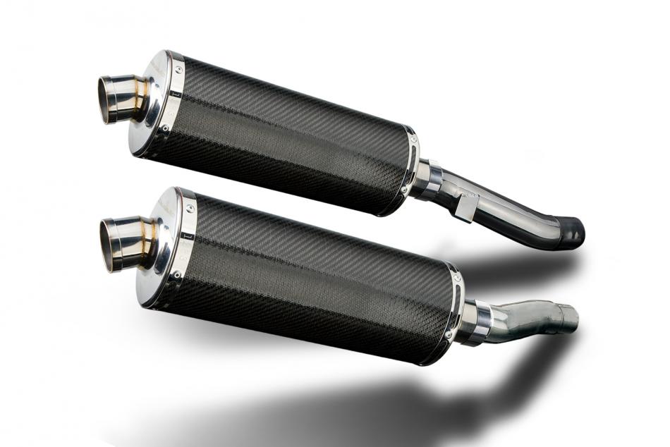 KAWASAKI ZZR400 ZZR600 1990-2009 350mm CARBON BSAU SILENCER EXHAUST KIT