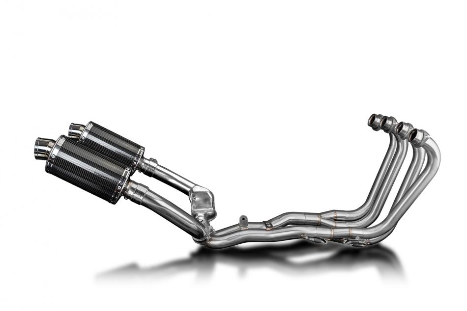 Honda CBR1000F FH-FX Hurricane 87-99 Full Exhaust 4-2 225mm Oval Carbon Silencer