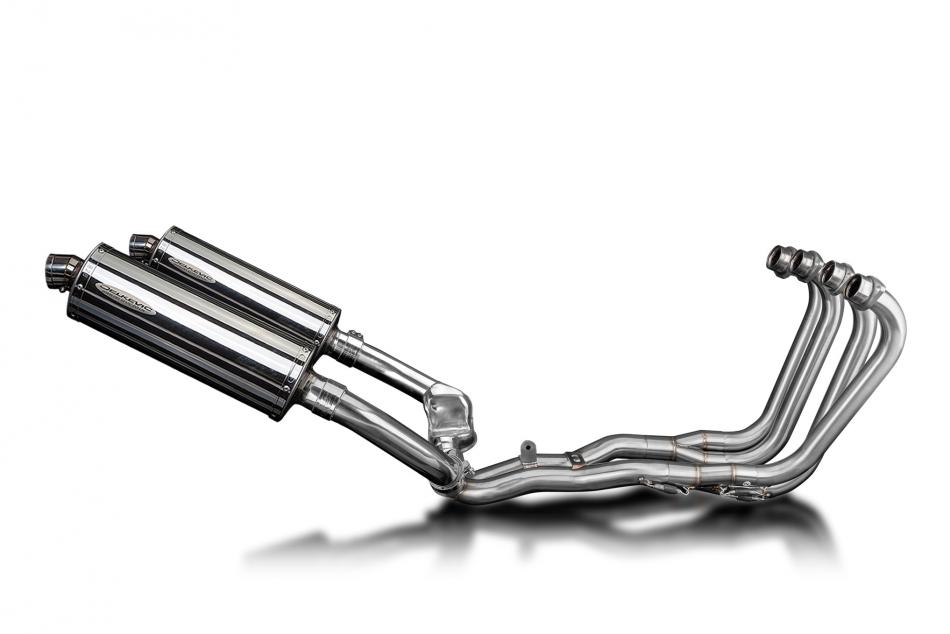 Honda CBR1000F FH-FX Hurricane 87-99 Exhaust 4-2 350mm Oval Stainless Silenncer