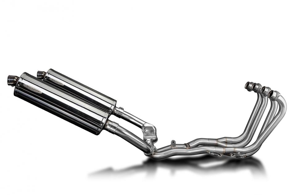 Honda CBR1000F FH-FX Hurricane 87-99 Exhaust 4-2 450mm Oval Stainless Silencer