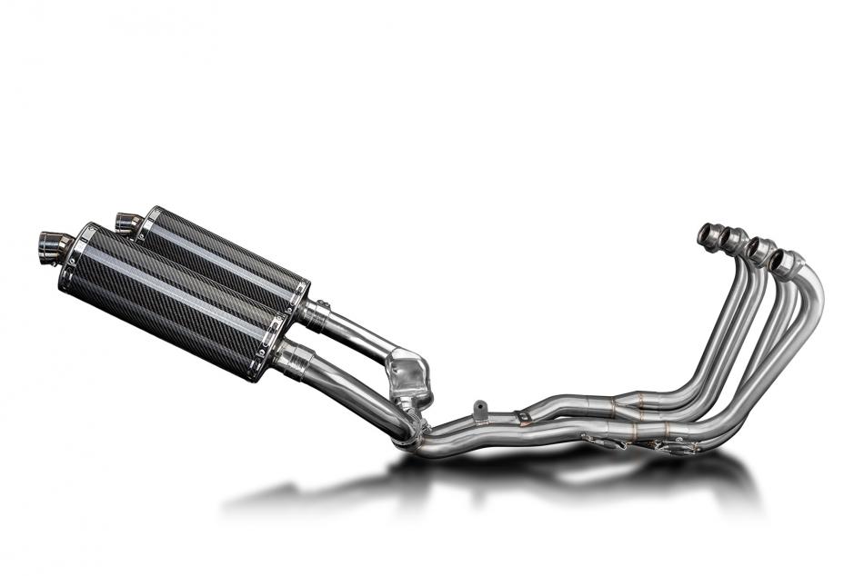 Honda CBR1000F FH-FX Hurricane 87-99 Full Exhaust 4-2 350mm Oval Carbon Silencer