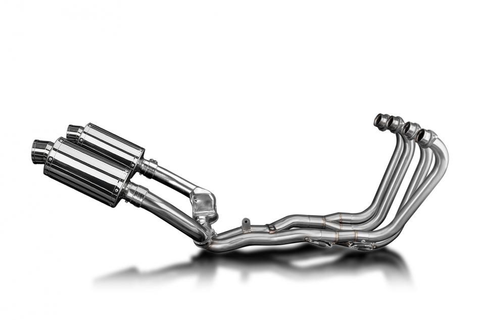 Honda CBR1000F FH-FX Hurricane 87-99 Exhaust 4-2 225mm Oval Stainless Silencer