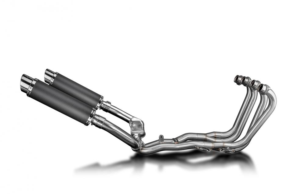 Honda CBR1000 FH-FX Hurricane 87-99 Full Exhaust 4-2 350mm Round Carbon Silencer