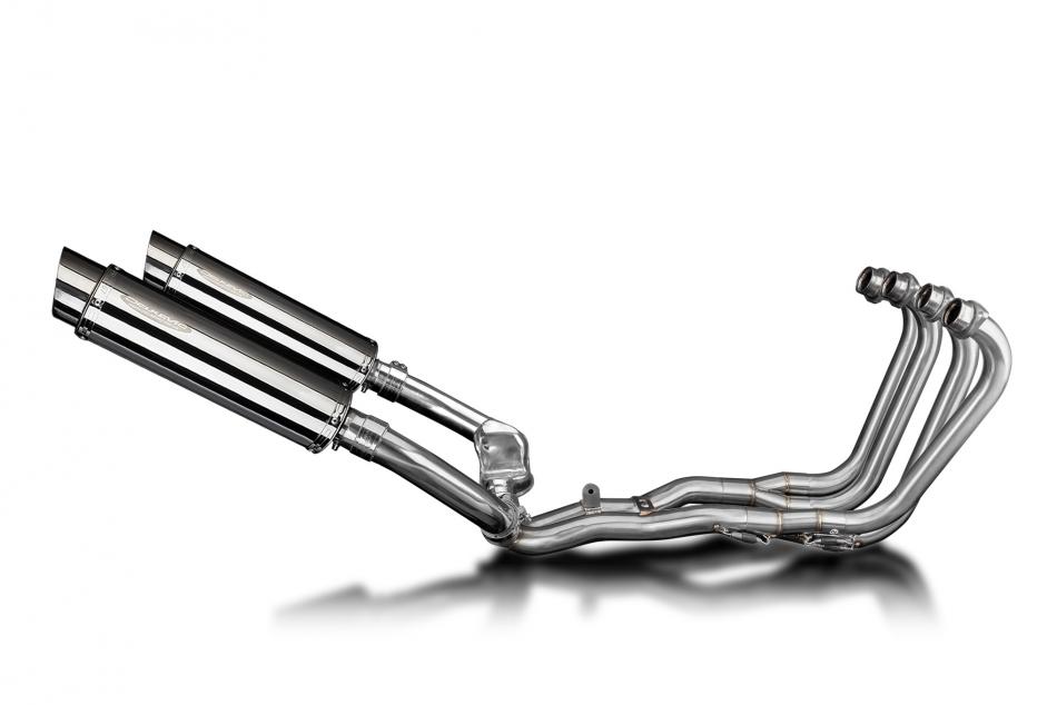 Honda CBR1000F FH-FX Hurricane 87-99 Exhaust 4-2 350mm Round Stainless Silencer