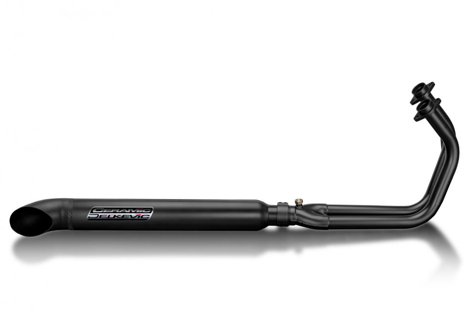 Kawasaki Vulcan S EN650 15-21 Full Exhaust 2-1 Ceramic 550mm Turn Out Silencer