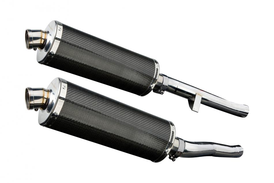 Suzuki GSX1400 2001-2004 Delkevic 350mm Oval Carbon Exhaust Silencer Can Kit