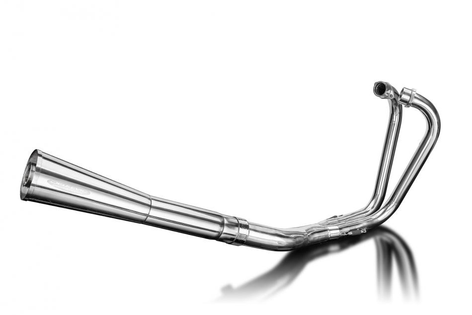 Kawasaki Z750B Twin 1976-1979 Complete Exhaust 2-1 Stainless Megaphone Silencer