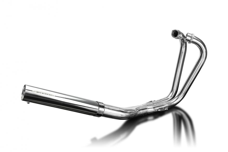 Kawasaki Z750B Twin 1976-1979 Complete Exhaust 2-1 Stainless Straight Silencer