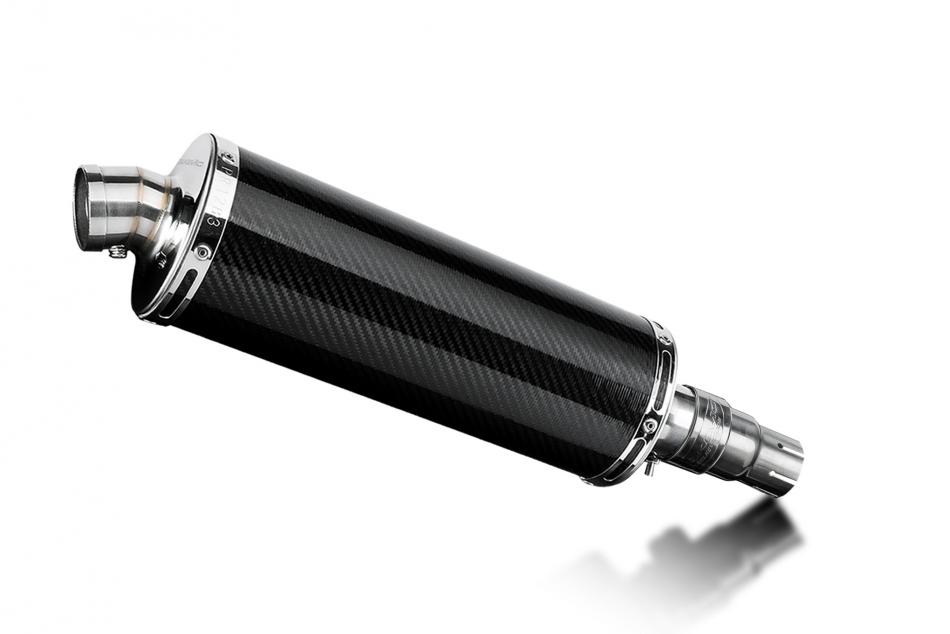 Royal Enfield Scram 411 2022-2024 350mm Oval Carbon Exhaust Silencer Can Kit