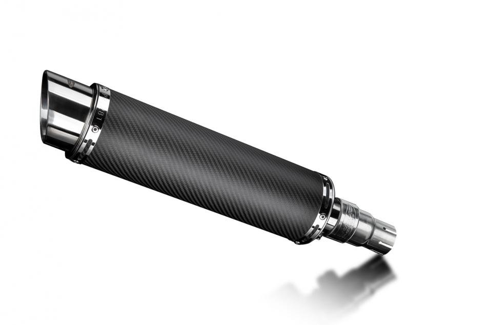 Royal Enfield Scram 411 2022-2024 350mm Round Carbon Exhaust Silencer Can Kit