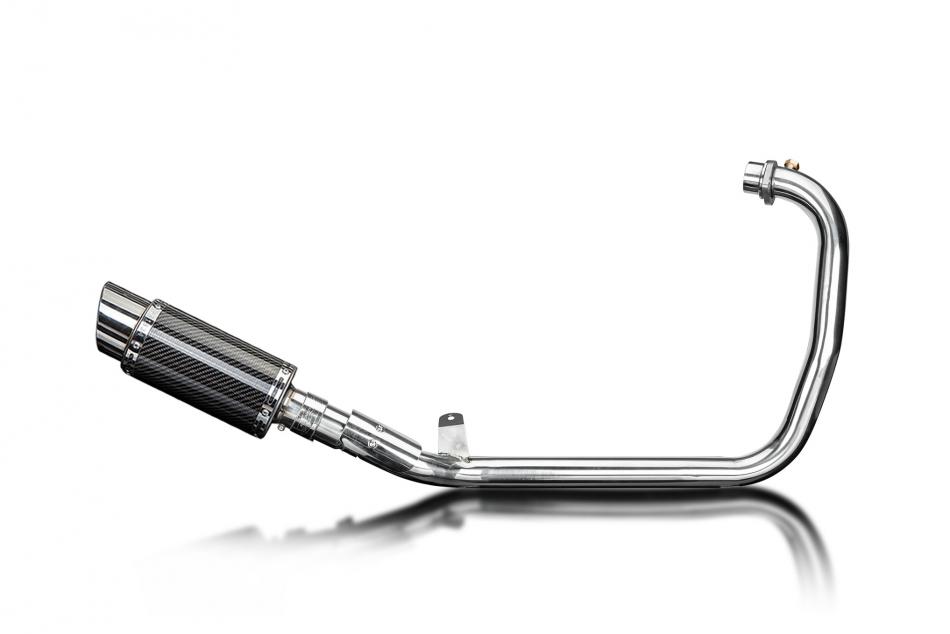Royal Enfield Scram 411 2022-24 Full Exhaust System 200mm Round Carbon Silencer